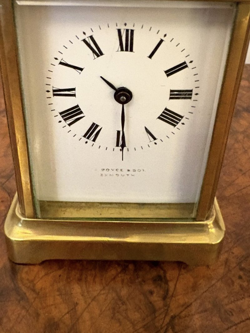 Antique French Brass Carriage Clock – 8 Day Movement - Image 5